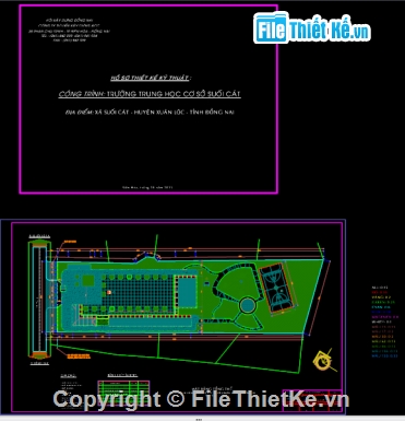 Bản vẽ,Bản vẽ autocad,tổng thể trường học